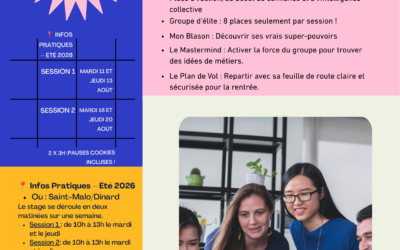Stage d’orientation d’été à Saint-Malo : 2 demi-journées pour aborder la rentrée avec sérénité !